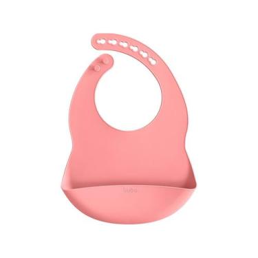 Imagem de Babador Liso Rosa Pega Migalhas Em Silicone 15640 - Buba, Rosa