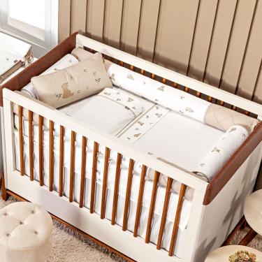 Imagem de Kit de Berço Poesia - Bege - 07 Peças - Batistela Baby