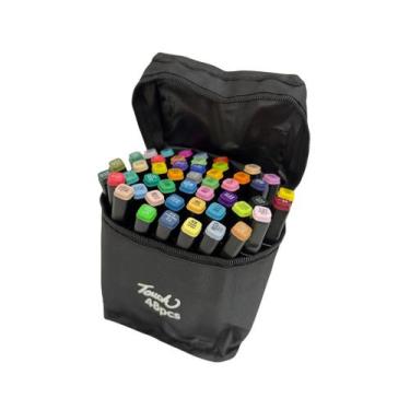 Imagem de Caneta Marcador Permanente Ponta Dupla Touch, 48 Cores