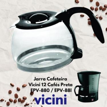Imagem de Jarra de Cafeteira Vicini 12 Cafés Preta EPV-880 / EPV-881