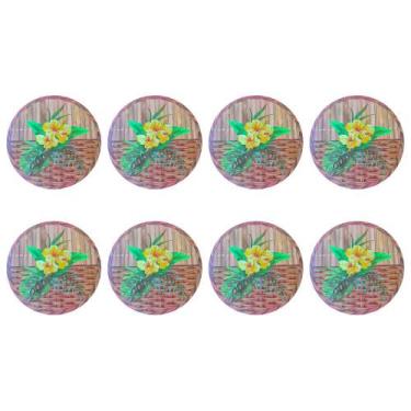 Imagem de Jogo Americano Redondo Com 8 Peças 38cm PVC - Saldão - Multiart