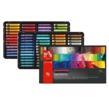 Imagem de Giz Pastel Oleoso Caran D'ache Profissional 96 Cores Neopast