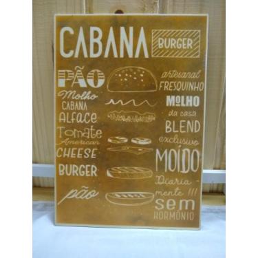 Imagem de Placa decorativa personalizada em mdf tam a4 - IMAGINE ARTES, BURGER