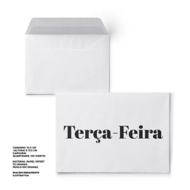 Imagem de Envelope Colado Terça-Feira - 100 Unidades - no-brand