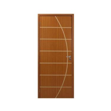 Imagem de Kit Porta de Madeira Decorada 215x84cm com Batente de MDF Ultra 10cm N