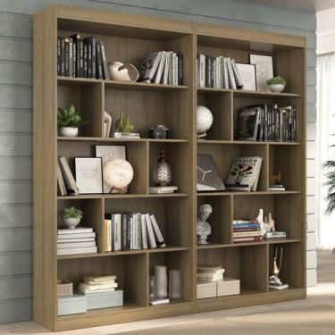 Imagem de Estante para Livros 4 Prateleiras 181CMX186CM Home Office Espresso Móv