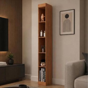 Imagem de Nicho Modular 217,3x20,5cm Gênova Plus Marrom/Freijó Wood - Batrol Móv