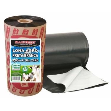 Imagem de Lona Plástica Preta/Branca Maxlona 4 x 50m 24Kg