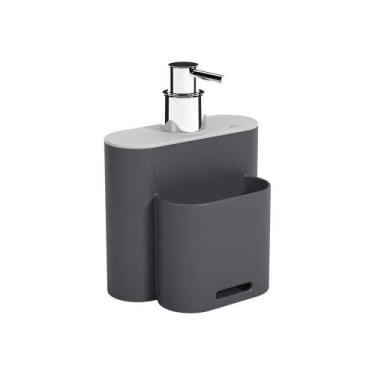 Imagem de Dispenser para detergente cozinha coza flat 500ml 17002, CINZA, UN