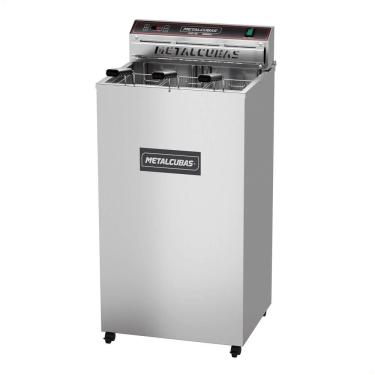 Imagem de Fritador Industrial Elétrico FAO 25 com Sistema de Zona Fria de Água 8000W 25L Aço Inox Metalcubas