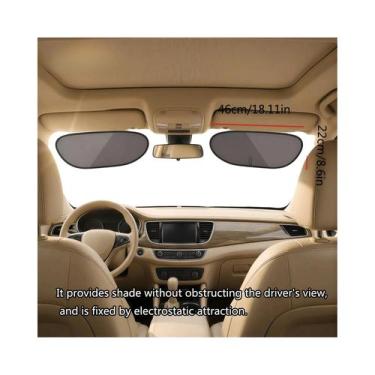 Imagem de Protetor Solar Anti-reflexo UV Para Carro 2 Peças Bloqueia a Luz Solar