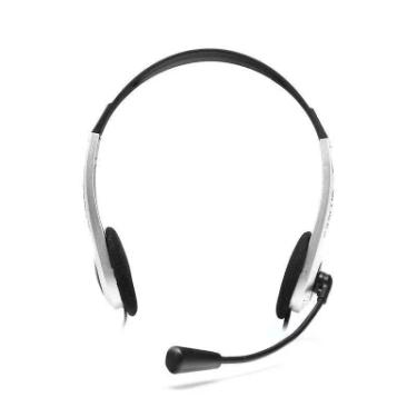 Imagem de Fone De Ouvido C3tech, Ph-01si, P2 3.5 Mm, Voip, Prata