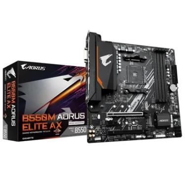 Imagem de Placa Mãe Gigabyte B550m Aorus Elite Ax, WIFI, Am4, Micro ATX, DDR4
