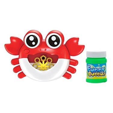 Imagem de MAQUINA DE FAZER BOLHAS LANÇA BOLHAS DE SABAÃO INFANTIL COM LUZ E SOM (CARANGUEJO)