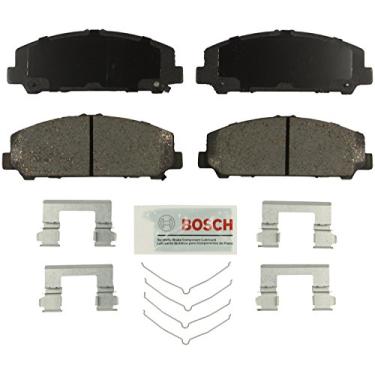Imagem de Bosch BE1509H Conjunto de pastilhas de freio de disco azul com ferragens para Select 2011-15 Infiniti QX56, QX80 e Nissan Armada, Titan - Frente