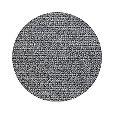 Imagem de 6 Jogo Americano Redondo Tricot Cinza Impermeável Pvc