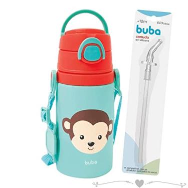 Imagem de GARRAFINHA BUBA ALUMINIO + CANUDO SILICONE EXTRA MODELOS (Macaquinho)