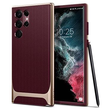 Imagem de Spigen Capa Neo Hybrid projetada para Galaxy S22 Ultra (2022) - Borgonha
