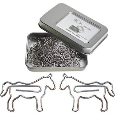 Imagem de HiQin Marcador de página em forma de animal com clipes de papel fofos para materiais escolares de escritório - ideia de presente 30 unidades (1 pacote com 1 caixa)