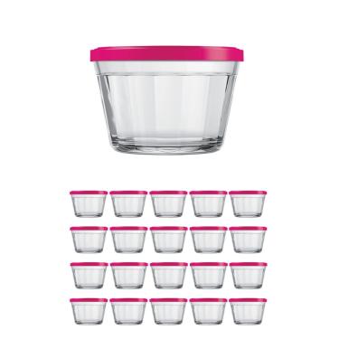 Imagem de Kit Pote Copo Americano C/Tampa Cor Sortida 150ml Nadir 20Un