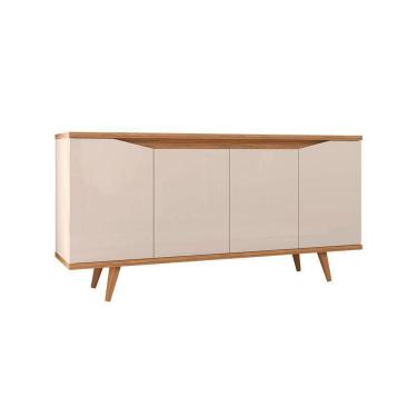 Imagem de Aparador Buffet 4 Portas Kira Cor Off White E Noce
