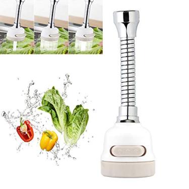 Imagem de Bico difusor giratório de mangueira de torneira à prova de respingos de 360°, bico difusor de aerador, torneira de banheiro de cozinha, filtro à prova de respingos, bico de cabeça de três engrenagens ajustável para economizar água