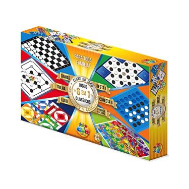 Imagem de Jogo de Tabuleiro 6 Jogos em 1 Clube do Jogo, GGB Plast, Multicor, 1046