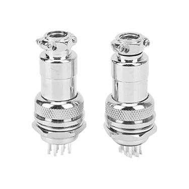 Imagem de Conector de alimentação plugue de aviação 20mm 10 pinos plugue elétrico e soquete adaptador de alimentação de liga de zinco shell para equipamento de máquina