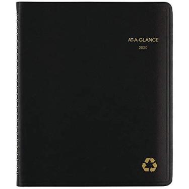 Imagem de AT-A-GLANCE 2020 Agenda semanal e mensal/livro de compromisso, 17,78 cm x 21,59 cm, médio, reciclado, preto (70951G05), Nova Edição 2020
