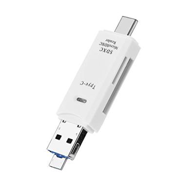 Imagem de Leitor de cartão OTG USB 3.1 tipo C, 3 em 1 leitor de cartão de memória OTG, USB 3.1 tipo C + USB + porta micro USB, para TF/Micro SD/cartão SD, Wendryxhpw06s28q-02