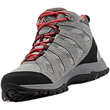 Imagem de Columbia Tênis feminino Redmond III Mid impermeável para caminhada, Vapor/coral vermelho, 9.5 Wide