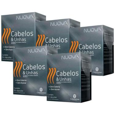 Imagem de Kit 5 Cabelos E Unhas Nuova - 60 Cápsulas - Catarinense Pharma