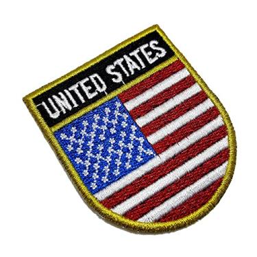 Imagem de BP0055ET11 EUA Bandeira Bordada Patch Termo Adesivo