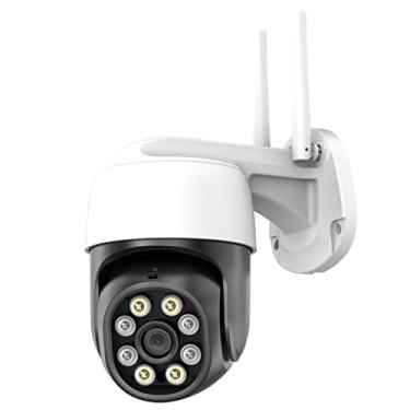 Imagem de Câmera de segurança externa de 2MP 5MP 8MP, câmera de segurança externa WiFi, câmeras de vigilância Dome com detecção de movimento, áudio bidirecional, visão noturna colorida (2MP)