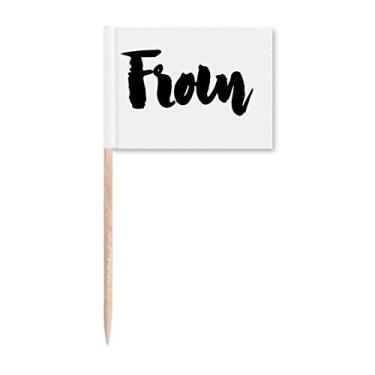 Imagem de Marcadores de palito de dente com citação estilosa para decoração de festa