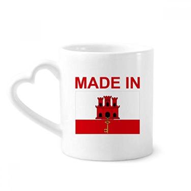 Imagem de Caneca Made In Gibraltar Country Love Coffee Ceramic Drinkware Copo de coração de vidro