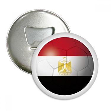 Imagem de Bandeira nacional do Egito abridor de garrafas de futebol americano com ímã de geladeira emblema multifuncional