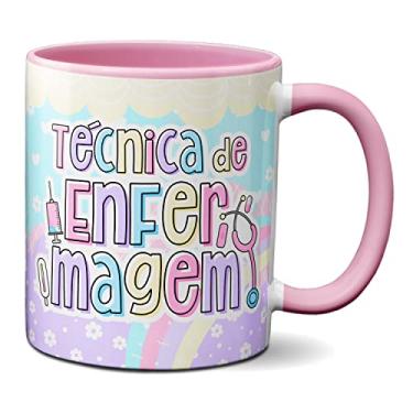 Imagem de Caneca Técnica De Enfermagem Profissional Área Da Saúde (Rosa)