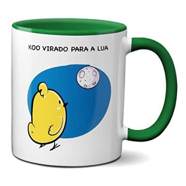 Imagem de Caneca Engraçada Koo Rede Social Virado pra Lua Trocadilho (Verde)