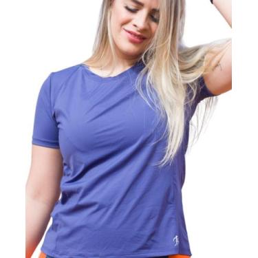 Imagem de Camiseta Fitness Básica Tb Liz Azul - Mahari