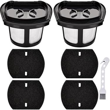 Imagem de Pacote com 3 filtros de substituição a vácuo 2284w para Bissell Pet Hair Eraser Filter Hand Vacuum 2284W 2390 2389 2390A, compare com peças # 1614212 1614203 1614204, 3 filtros de malha e 3 filtros de espuma