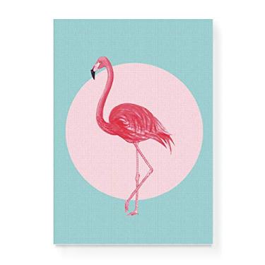 Imagem de Arte Maníacos Quadro Decorativo em Tela Canvas Flamingo - 23x16,25cm