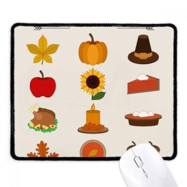Imagem de Tapete de borracha para jogos Happy Thanksgiving Day com padrão de alimentos