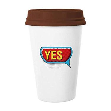 Imagem de Boom Diagrama Bolha Yes Art Deco Presente Caneca Moderna Café Copo Copo Cerâmica Tampa
