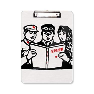 Imagem de Mao Zedong Antologia Soldado Chinês Placa de apoio A4