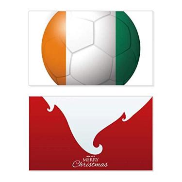 Imagem de Coate d'Ivoire Bandeira Nacional de Futebol Feriado, Feliz Natal, Cartão de Parabéns, Mensagem de Letras de Natal