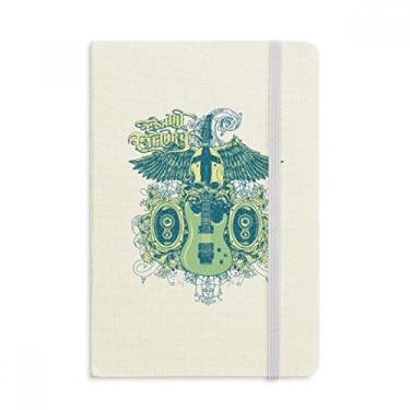 Imagem de Caderno com estampa de instrumentos musicais, capa dura oficial, diário clássico