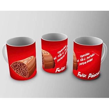Imagem de Caneca de Porcelana Feliz Pascoa