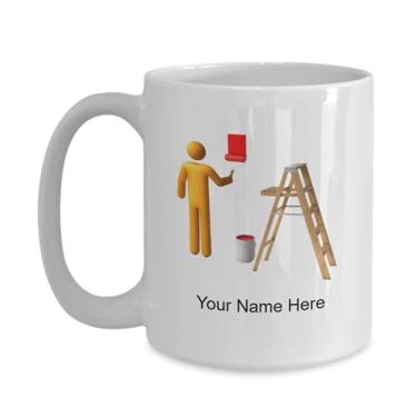 Imagem de Caneca de pintor personalizada, copo de café de pintor, ideia de presente de pintor, copo de pintor personalizado, caneca de pintor personalizada - caneca de café de 425 g