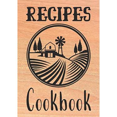 Imagem de Recipes Cookbook: Recipe binder: Elegant recipe holder to Write In Recipe cards, chic Food Graphics design, Document all Your recipe box and Notes for ... recipe keeper, 100-Pages 7" x 10" V 9.0